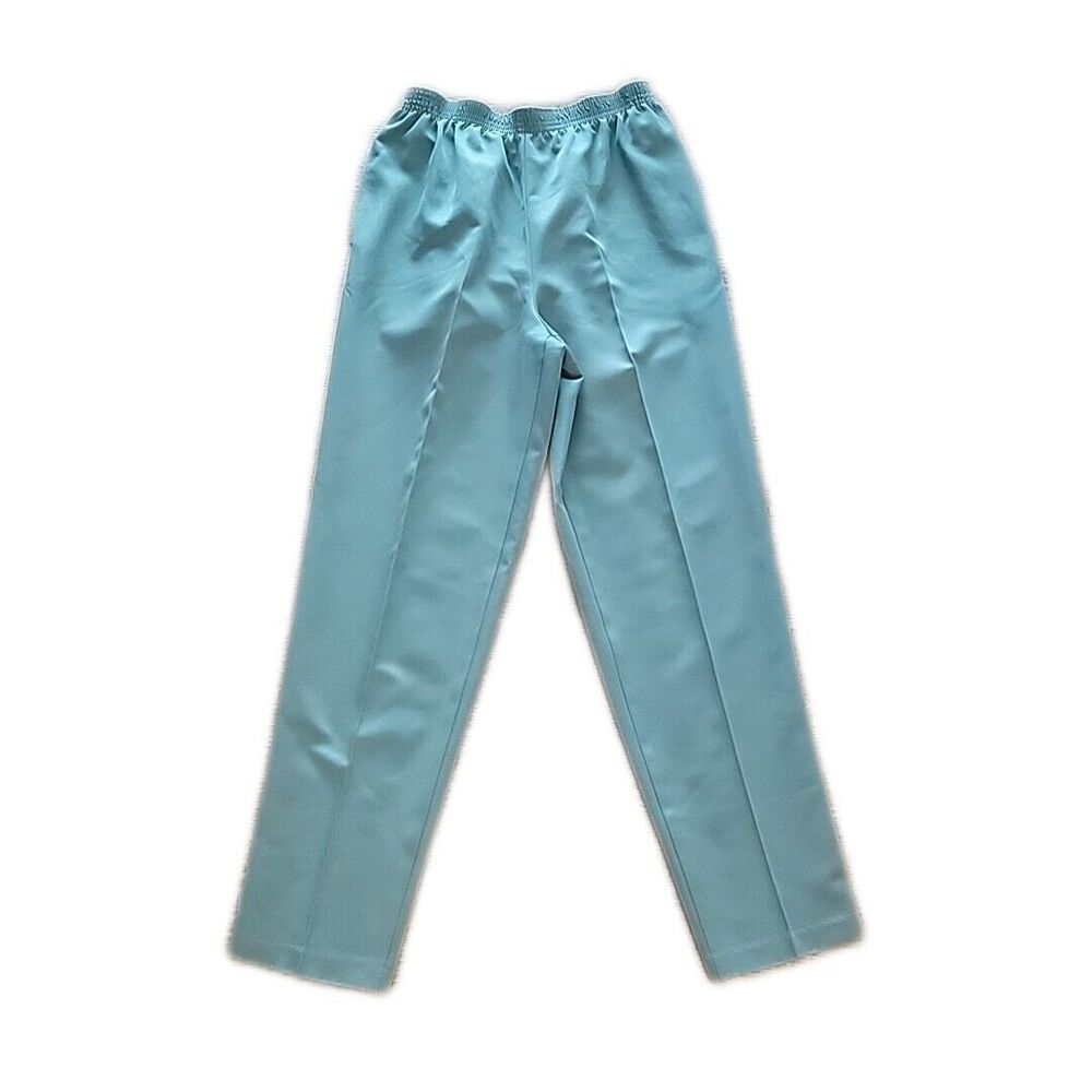 BonWorth Pull On Green Elastic Waist Pants ~ Sz XS ~ High Rise ~ 29" Inseam